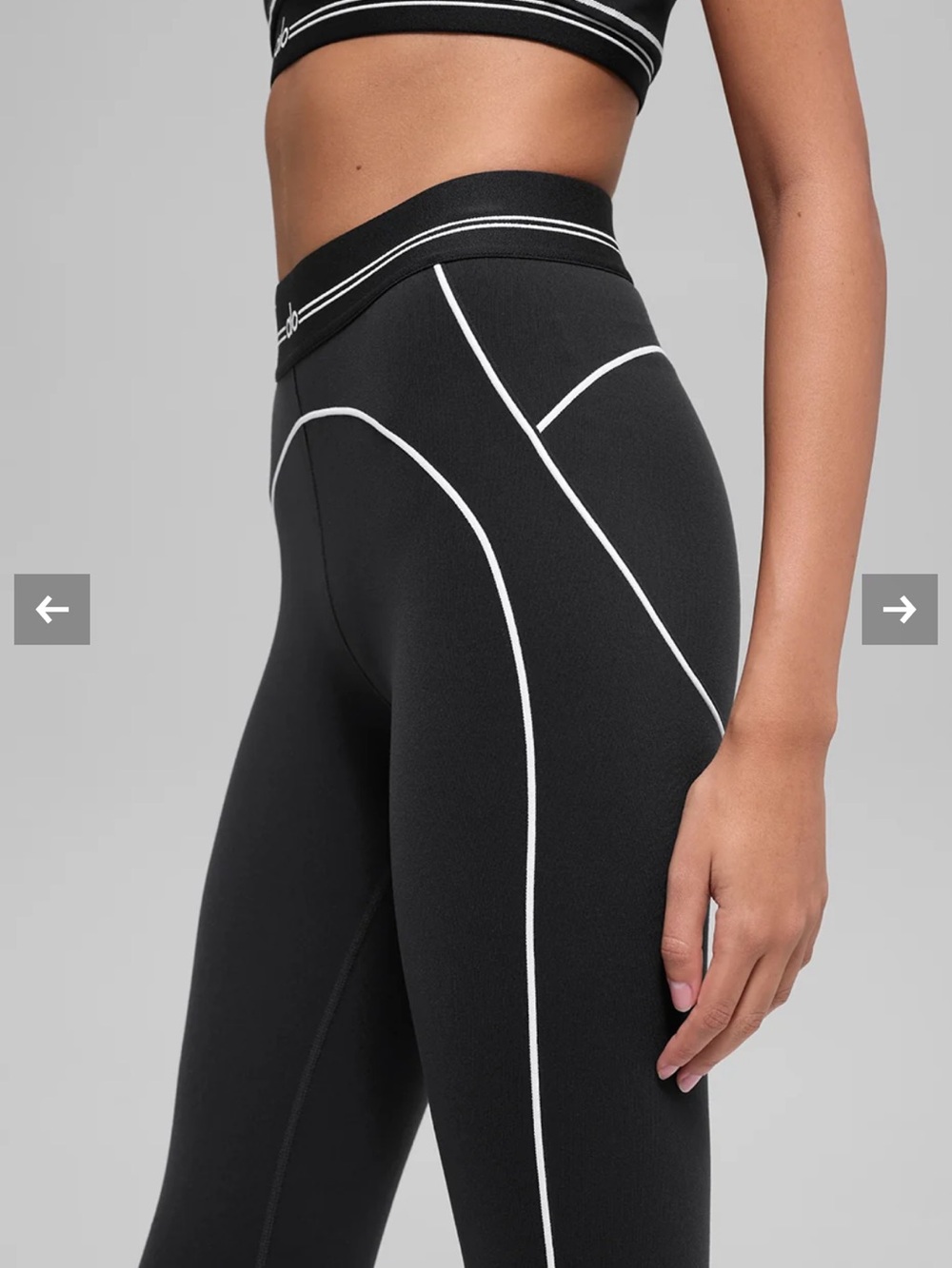 Airbrush High-Waist 7/8 Heart Throb Legging (black & white)